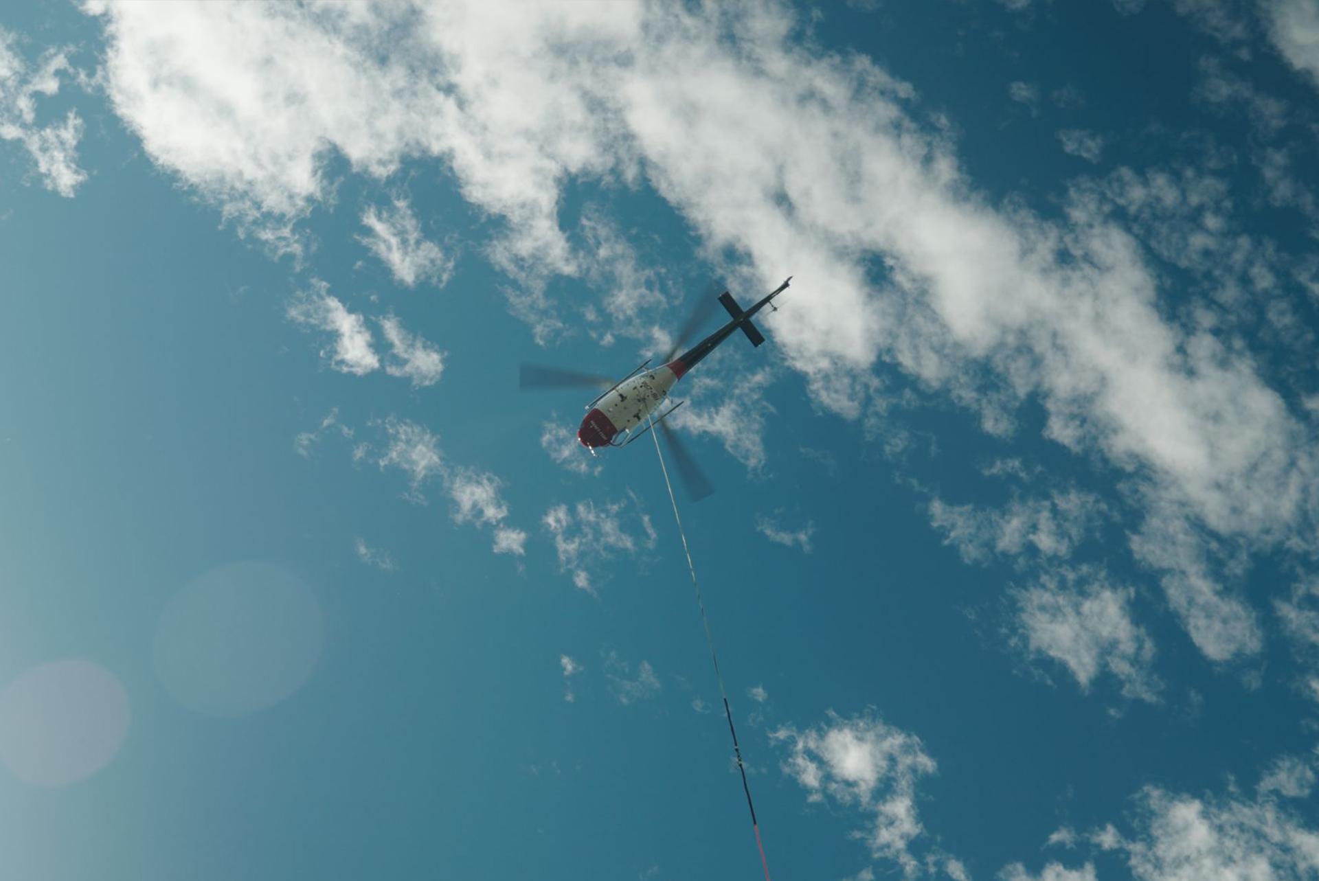 Lieferung per Helikopter
